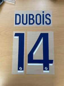 DUBOIS 14 오피셜 마킹 네임세트 / 리옹 Lyon 어웨이 2021/22 (LIgue 1)