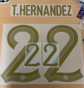 T.HERNANDEZ 22 오피셜 마킹 네임세트 / 프랑스 홈 2022/23