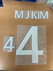 M J KIM 4 (김민재) 오피셜 마킹 네임세트 / 대한민국 어웨이 2022/23