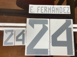 E.FERNÁNDEZ 24 오피셜 마킹 네임세트 / 아르헨티나 홈 2022  (Dekographics Official Nameset) (2 Star)