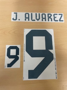 J. ALVAREZ 9 오피셜 마킹 네임세트 / 아르헨티나 홈 2023  (Dekographics Official Nameset) (3 Star)