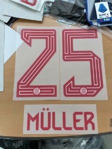 [Few Stock] Müller 25 오피셜 마킹 네임세트 / 바이에른 뮌헨 홈 2023/24