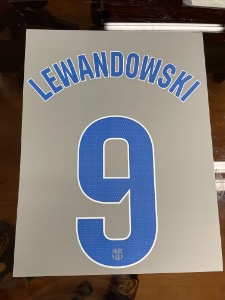 [Clearance] LEWANDOWSKI 9 오피셜 마킹 네임세트 / FC 바르셀로나 어웨이 라리가용 선수지급용 2023/24