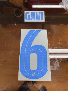 [Clearance] GAVI 6 오피셜 마킹 네임세트 / FC 바르셀로나 어웨이 컵대회용 선수지급용 2023/24