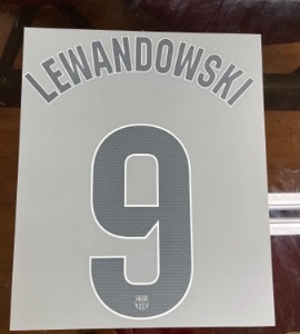 LEWANDOWSKI 9 오피셜 마킹 네임세트 / FC 바르셀로나 서드 라리가용 선수지급용 2023/24