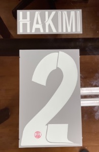 HAKIMI 2 오피셜 마킹 네임세트 / PSG  홈 2023/24 (UCL)