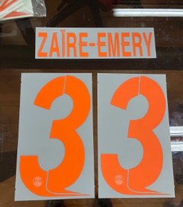 ZAIRE-EMERY 33  오피셜 마킹 네임세트 / PSG  서드 2023/24 (UCL)