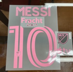 MESSI 10 오피셜 마킹 네임세트 / 인터마이애미 어웨이 2023 , 2024+ MLS BADGE + Fracht Group 세트