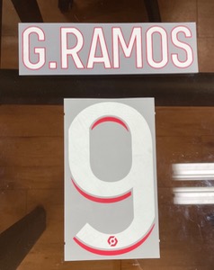 [PSG Clearance] [Only 1Set] G.RAMOS 9 오피셜 마킹 네임세트 / PSG 홈 2023/24 (Ligue 1)