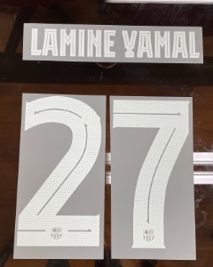 [5월 하순 재입고예정] LAMINE YAMAL 27 오피셜 마킹 네임세트 / FC 바르셀로나 홈 컵대회용 선수지급용 2023/24