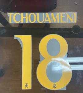 TCHOUAMENI 18 오피셜 마킹 네임세트 / 레알마드리드 어웨이,서드 2023/24 (UCL)