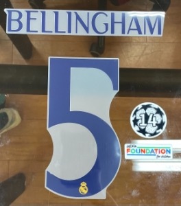 [Clearacne] BELLINGHAM 5 오피셜 Kids사이즈 마킹 네임세트+Foundation + BOH14 Starball  / 레알마드리드 홈 2023/24 (UCL)