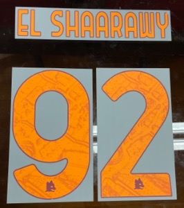 [Only 2set have Stock]  EL SHAARAWY 92 오피셜 마킹 네임세트 / AS로마 홈,서드 2023/24