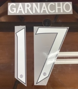 [Only 2Set has stock] GARNACHO 17 오피셜 컵대회용 네임세트 / 맨체스터 유나이티드 홈 2023/24