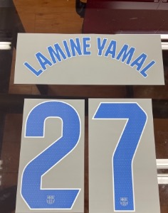 LAMINE YAMAL 27 오피셜 마킹 네임세트 / FC 바르셀로나 어웨이 라리가용 선수지급용 2023/24