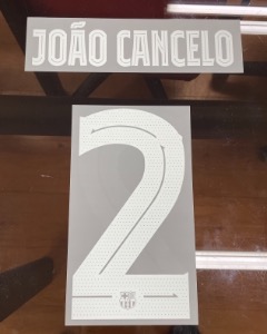 JOÃO CANCELO 2 오피셜 마킹 네임세트 / FC 바르셀로나 홈 컵대회용 선수지급용  2023/24