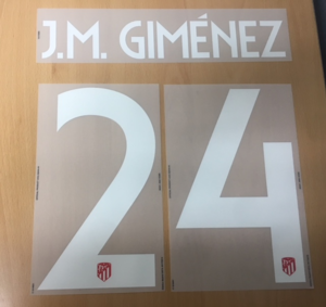J.M.JIMENEZ 24 오피셜 마킹 네임세트 / 아틀레티코 마드리드 홈 UCL 2017/19