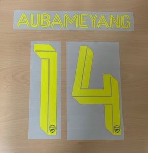 Aubameyang 14 오피셜 유로파리그 FA컵 마킹 네임세트 / 아스날 서드 2019/20