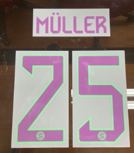 Müller 25 오피셜 마킹 네임세트 / 바이에른 뮌헨 어웨이 2023/24