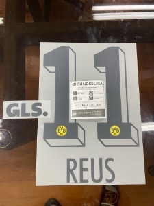REUS 11 오피셜 마킹 네임세트+GLS 오피셜스폰서+ 분데스리가 패치 / 도르트문트 홈 2022/24